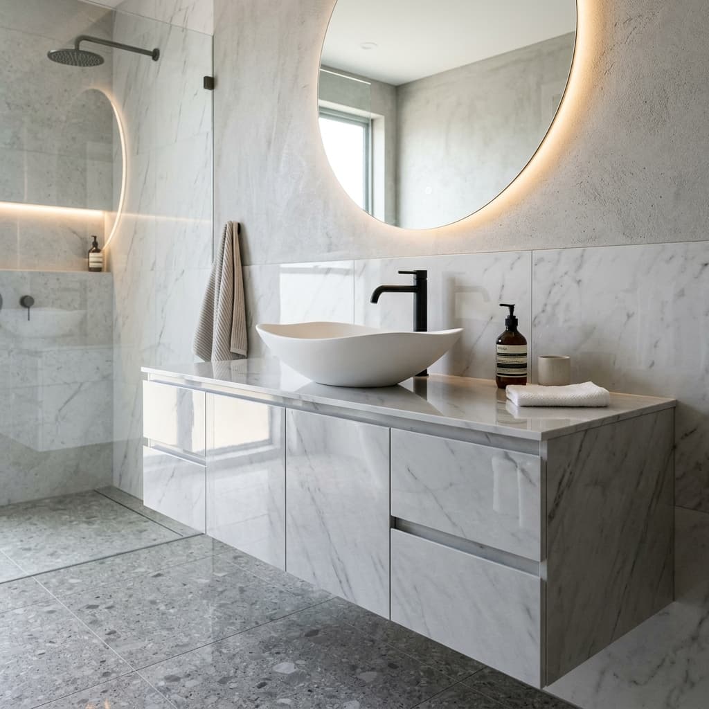 Bathroom Vanities — SurajWood acrylic panels