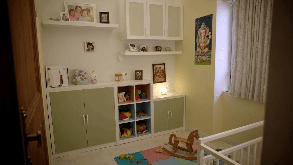 Vibrant Creative Playroom — Sunflower Yellow & Royal Blue ACRYLUX Modular Cabinetry