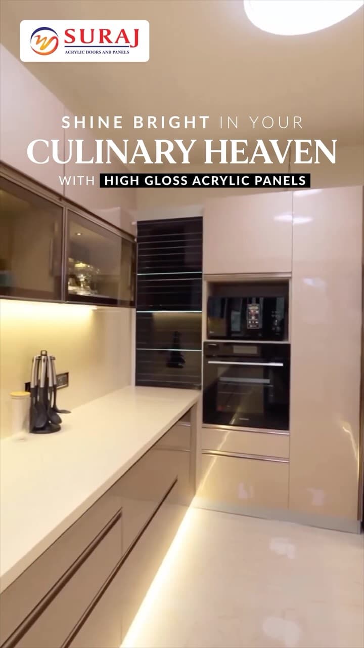 Two-Tone Kitchen Design Ideas: Pairing High Gloss and Matte Acrylics