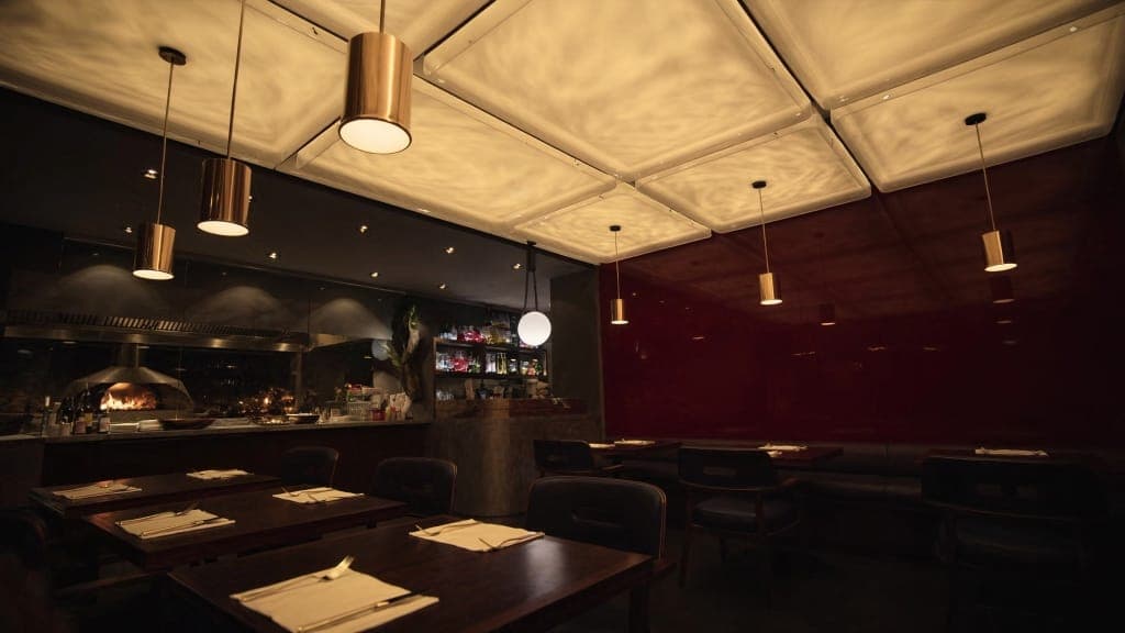 Luxury Fine-Dining Wall Cladding — Mirror Red ACRYGLASS