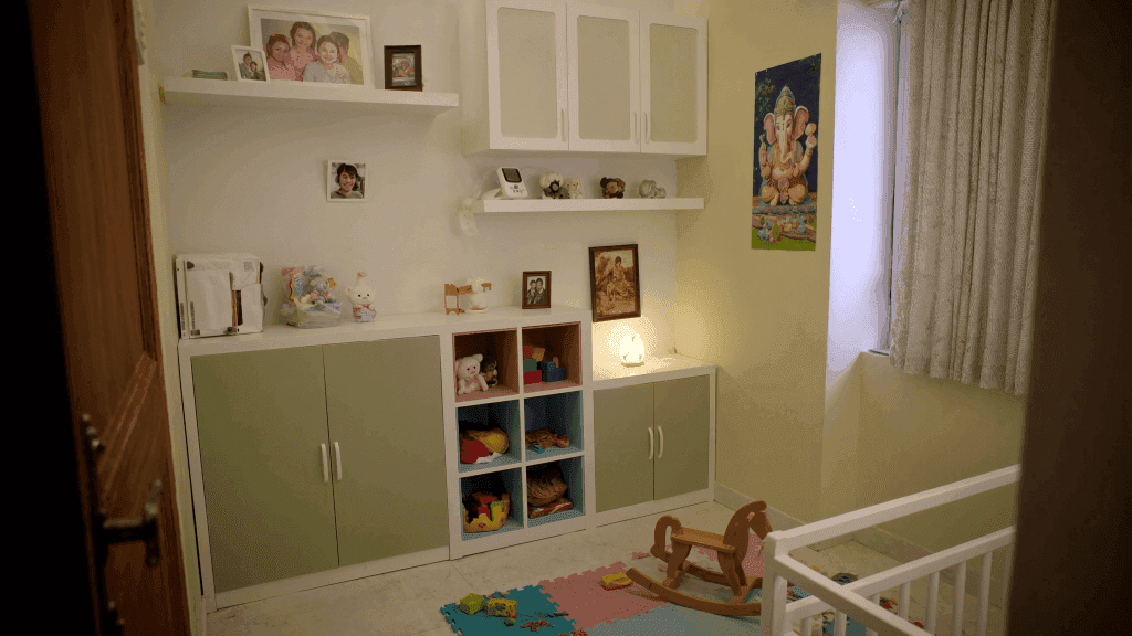 Vibrant Creative Playroom — Sunflower Yellow & Royal Blue ACRYLUX Modular Cabinetry