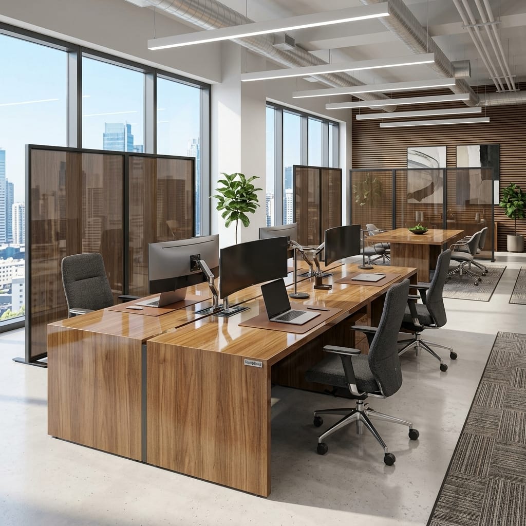 Office Interior Design with Acrylic Panels: Executive Cabins & Boardrooms - SurajWood Luxury Architectural Finishes