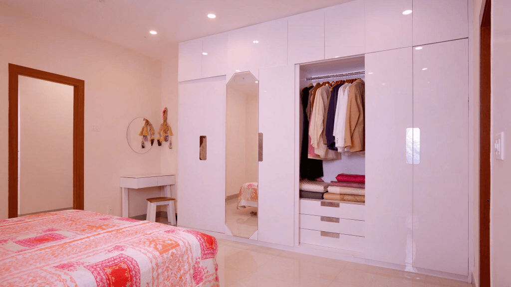 Modern Acrylic Wardrobe Designs: Sliding Doors, High-Gloss & Anti-Fingerprint - SurajWood Luxury Architectural Finishes